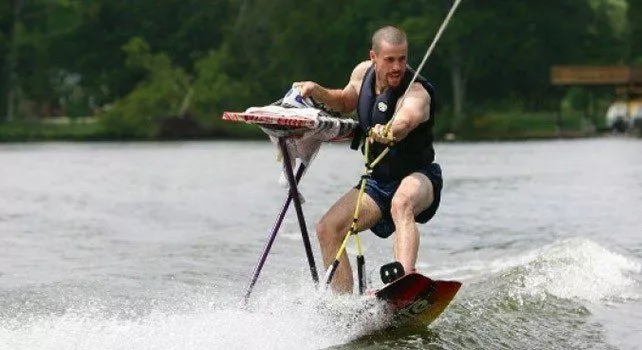 Extreme Ironing Surfing