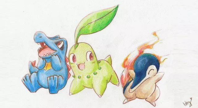 Johto Region Starter Pokemon