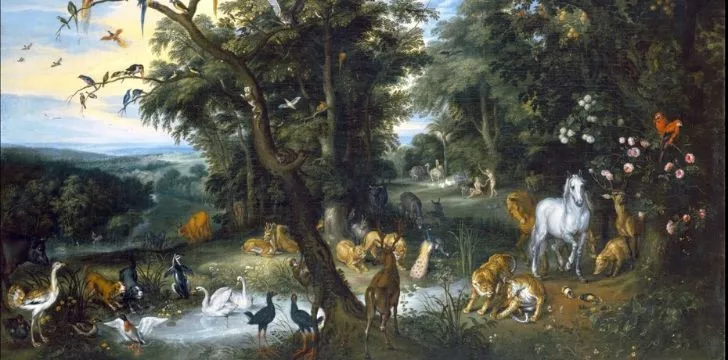 An illustration of the richness of the Garden of Eden.