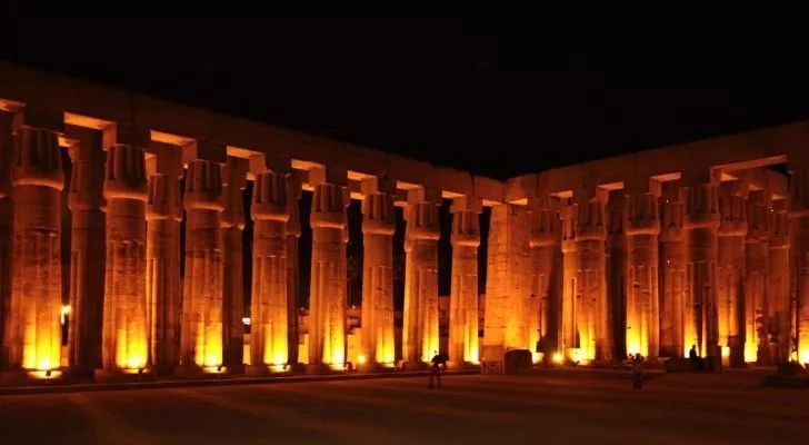 Stone columns at Luxor
