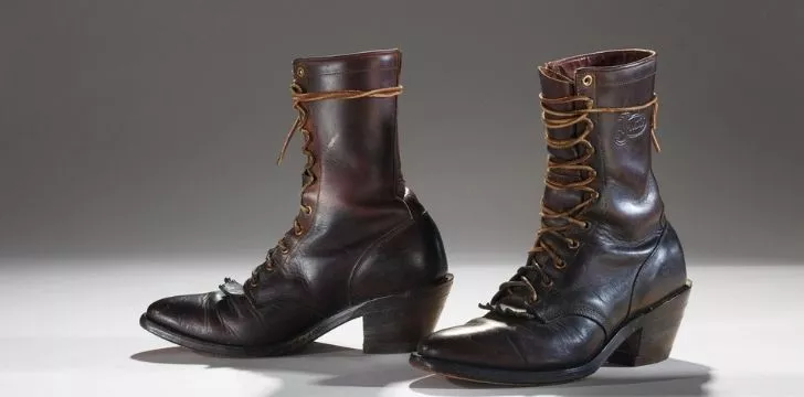 Ancient leather boots