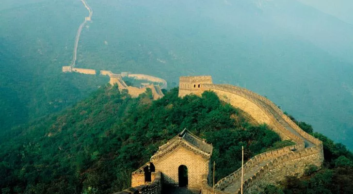 The Great Wall of China snakes through many provinces of China.