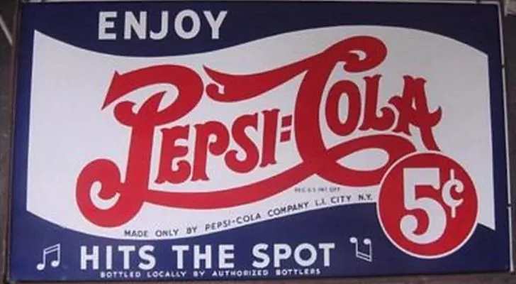 Pepsi slogan "Hits The Spot"