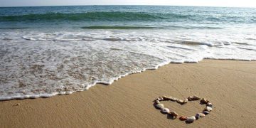Love Heart on the Beach