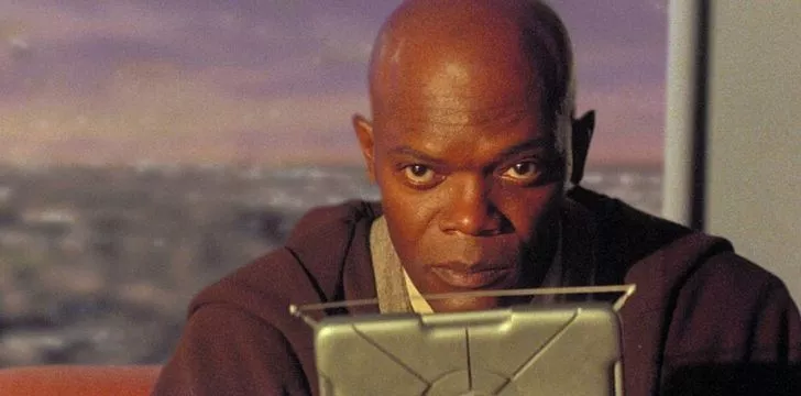 Mace Windu staring intently