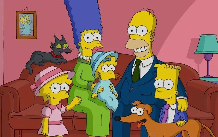 Santa's Little Helper with his family The Simpsons