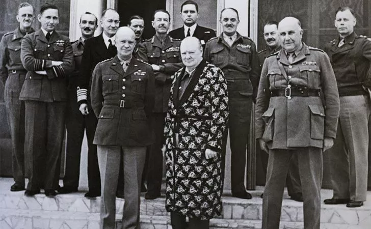 Winston Churchill wearing a onesie
