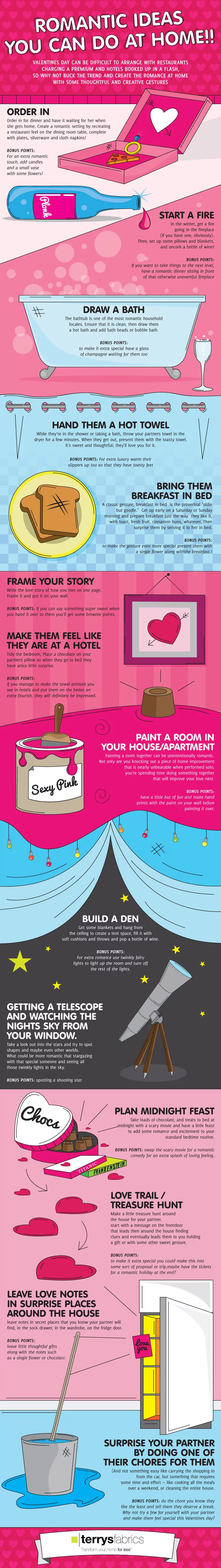 Romantic Ideas You Can Do At Home Infographic