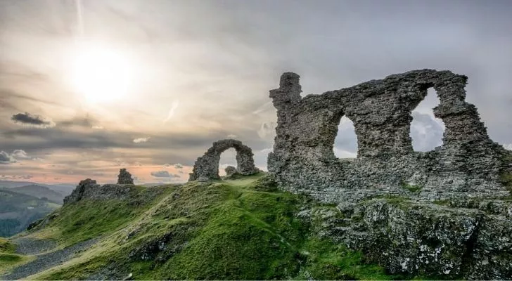 Ruins in the beautiful countryside of Wales