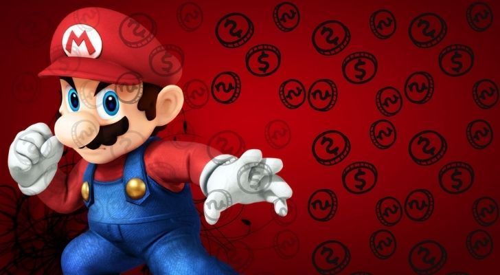 Mario con muchas monedas