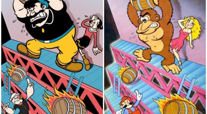 Donkey Kong contra Popeye