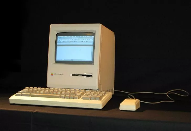 The first apple Macintosh PC.