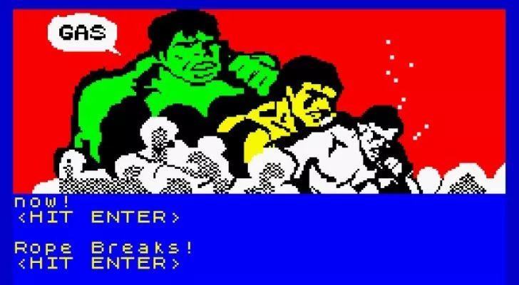 The Hulk retro screenshot from the Atari.