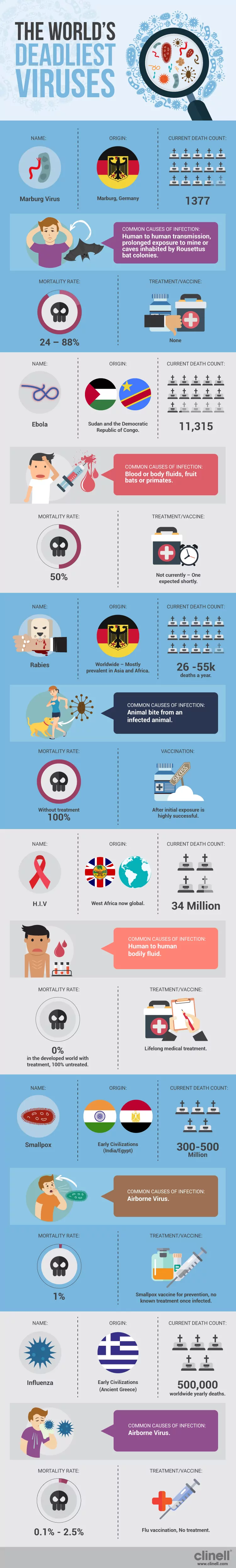 The World's Deadliest Viruses Infographic