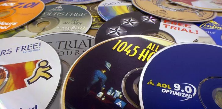 In the 1950s, half of the world’s CDs were made for AOL sign-up discs.