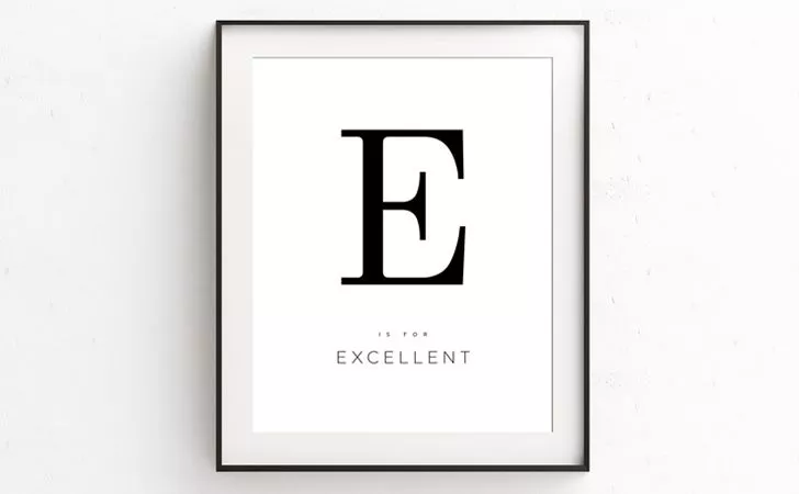 The letter ‘e’ is the most common letter in the English language.