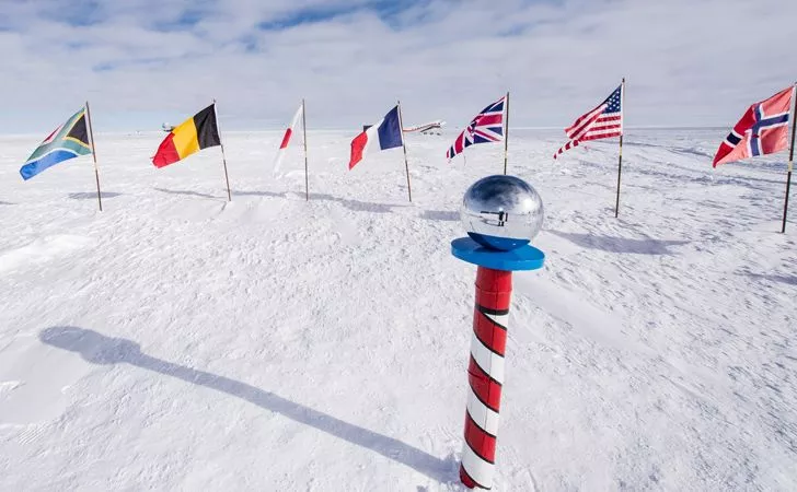 There is no specific time zone at the South Pole.