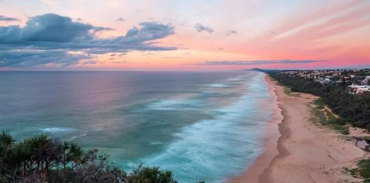 Stunning coastline on the Sunshine Coast