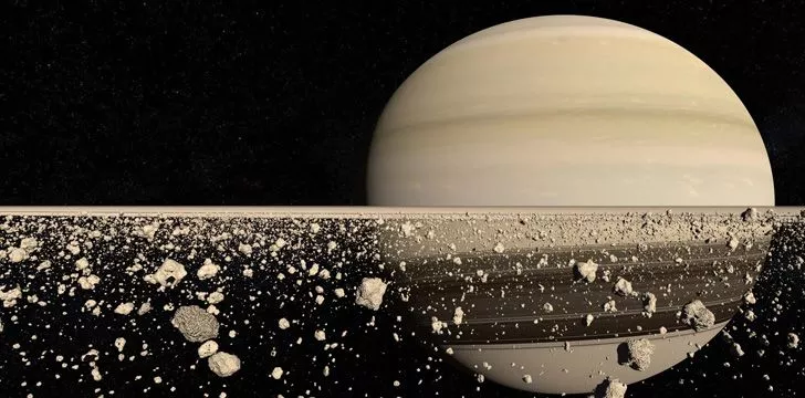Saturn's Rings Made from Ice, Rock & Dust