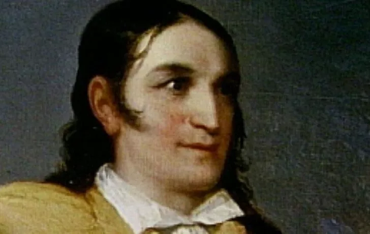 A painting of Davy Crockett