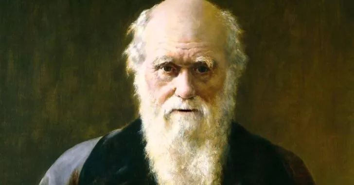 A painting of Charles Darwin.