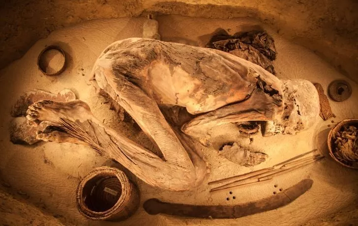 An ancient Egyptian mummy