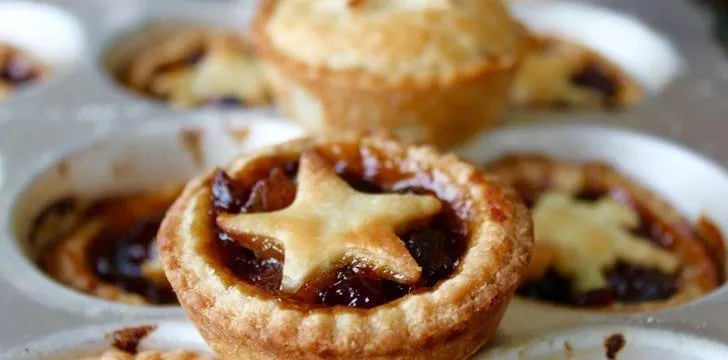 The first written mention of mince pies.