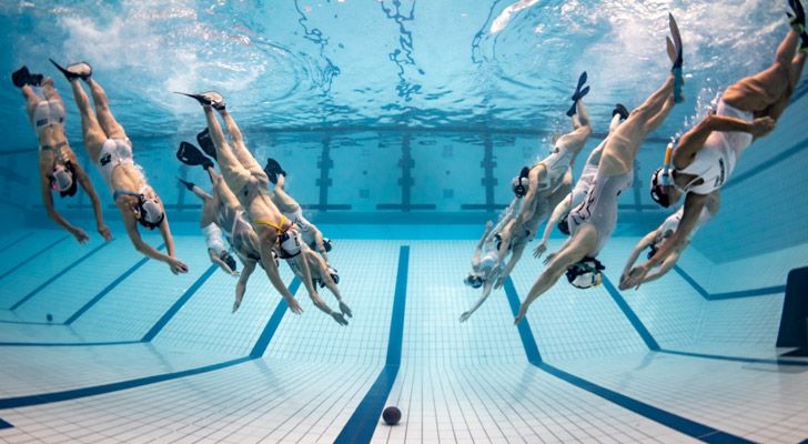 There is an underwater version of rugby, unsurprisingly called "underwater rugby".