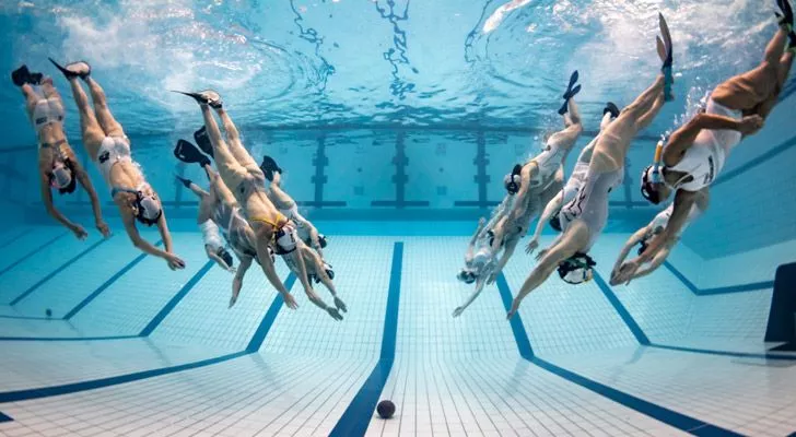 There is an underwater version of rugby, unsurprisingly called "underwater rugby".