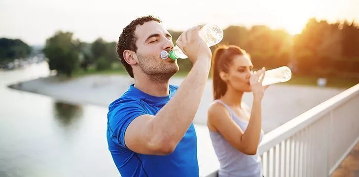 Drinking water can help to avoid constipation.
