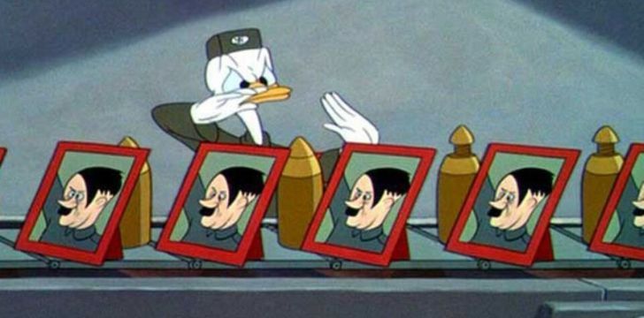Donald Duck in the short feature Der Feuhrer's Face.