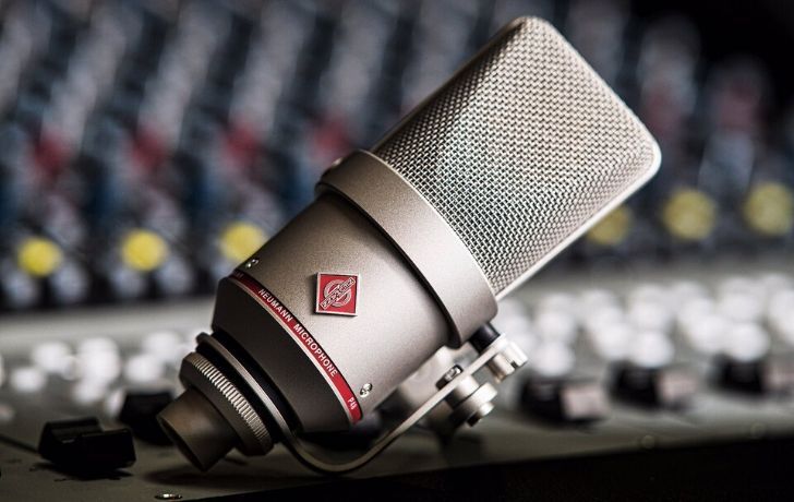 A picture of a Neumann TLM-170 used for recording Donald Duck's voice.