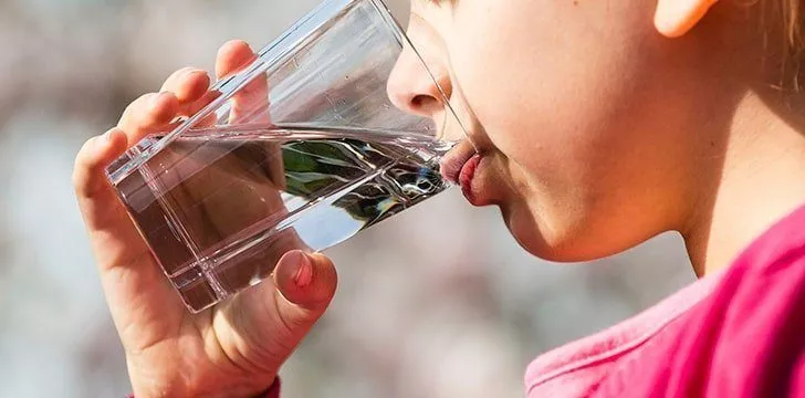Your concentration and energy can be boosted by drinking water.