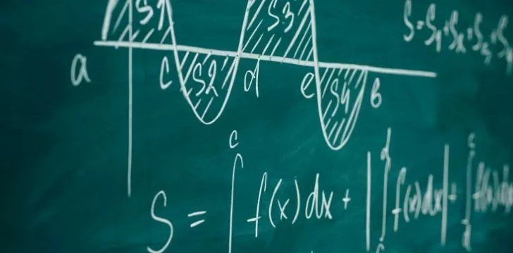 Calculus written on a chalk board