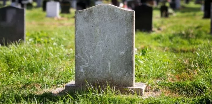 A gravestone