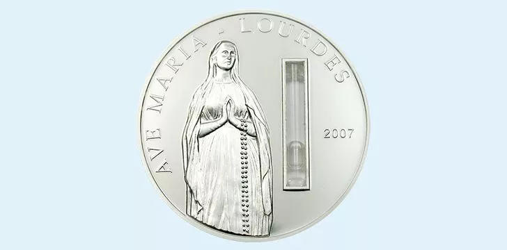 Palau Holy Water, Virgin Mary Coin