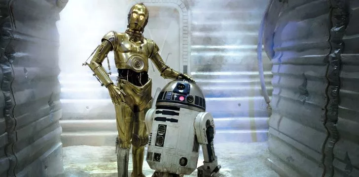 R2-D2 and C-3PO were inspired by comic duo Laurel and Hardy.
