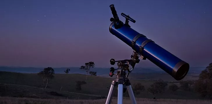 Telescope looking into space