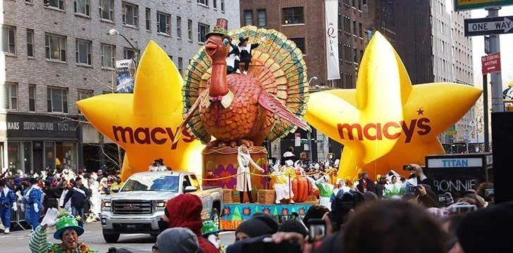The Original Macy’s Thanksgiving Parade didn’t have any balloons.