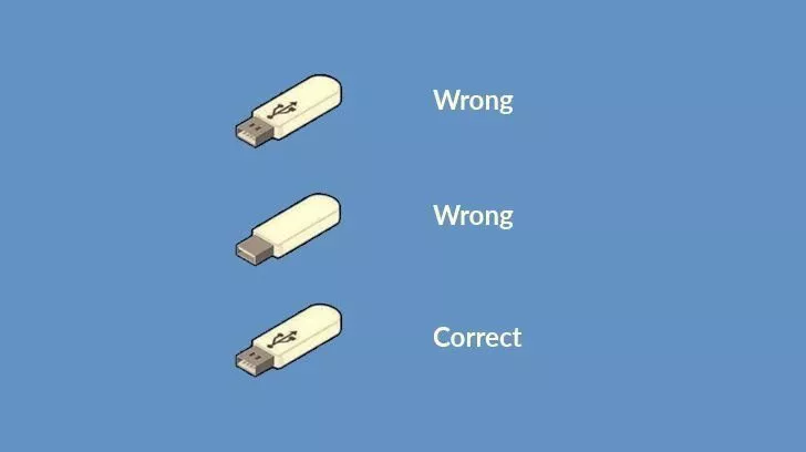 The majority of the people plug in their USB wrong.
