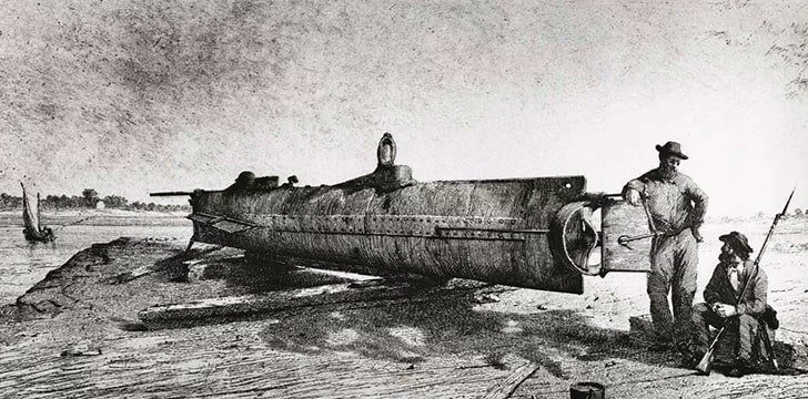 The first ever submarine to sink an enemy ship was constructed by Confederates in Alabama.