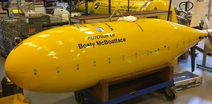 Boaty McBoatface written on the side of one of the subs