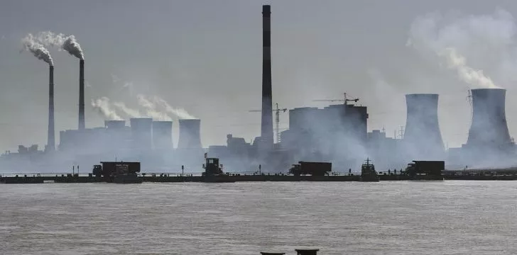 Smog coming from factories in China