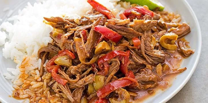 Ropa Vieja dish is a staple in Cuba.