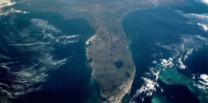 Image from space showing the Florida Peninsula