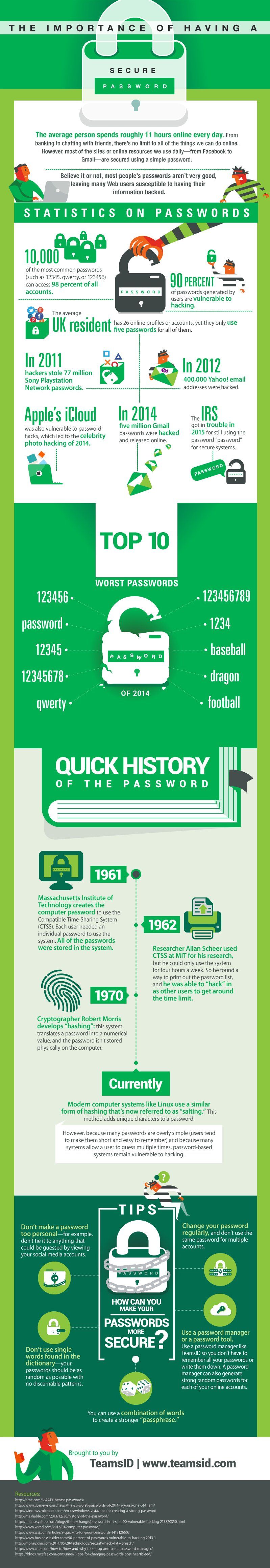 The Importance Of Having A Secure Password Infographic