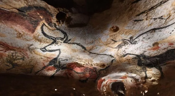 Ancient cave art in Lascaus, France