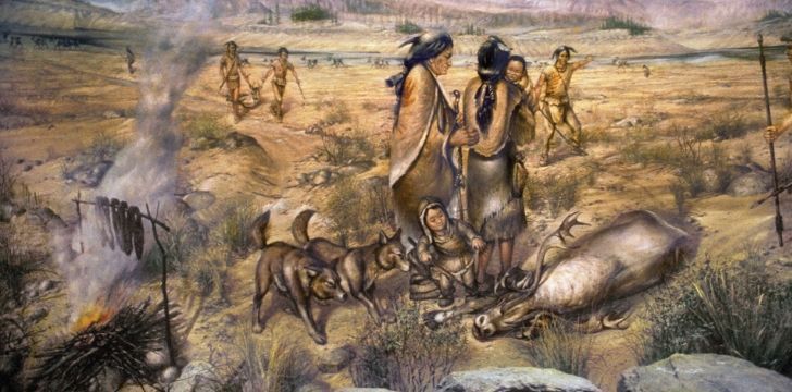 Illustration of Paleo-Indians