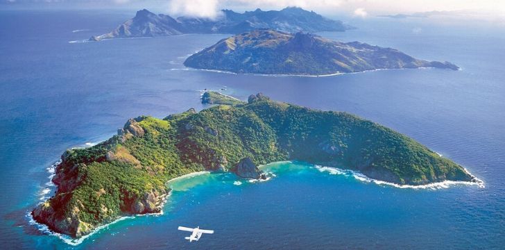 Fijian islands from the sky