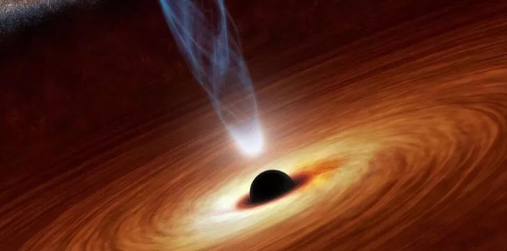 An image of a black hole